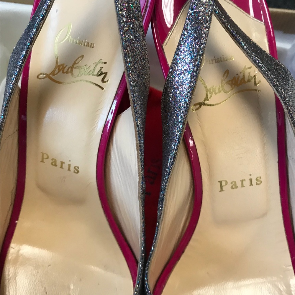 CHRISTIAN LOUBOUTIN N* Prive 120 Glitter Pumps - Picture 8 of 8